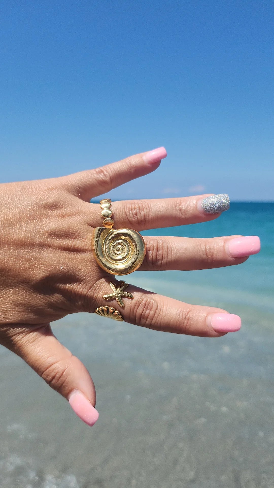 Beach Gold Ring