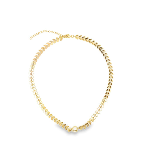 Olive Leaves Choker - 18k Gold Filled